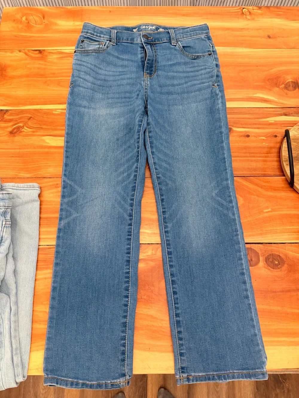 Boys Lot of 3, Jeans and Long sleeve tan Shirt, NWT Cat and Jack 14/16